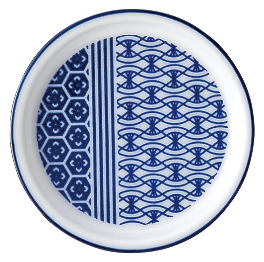山万 古青藍　藍波花　薬味皿 1個（ご注文単位1個）【直送品】