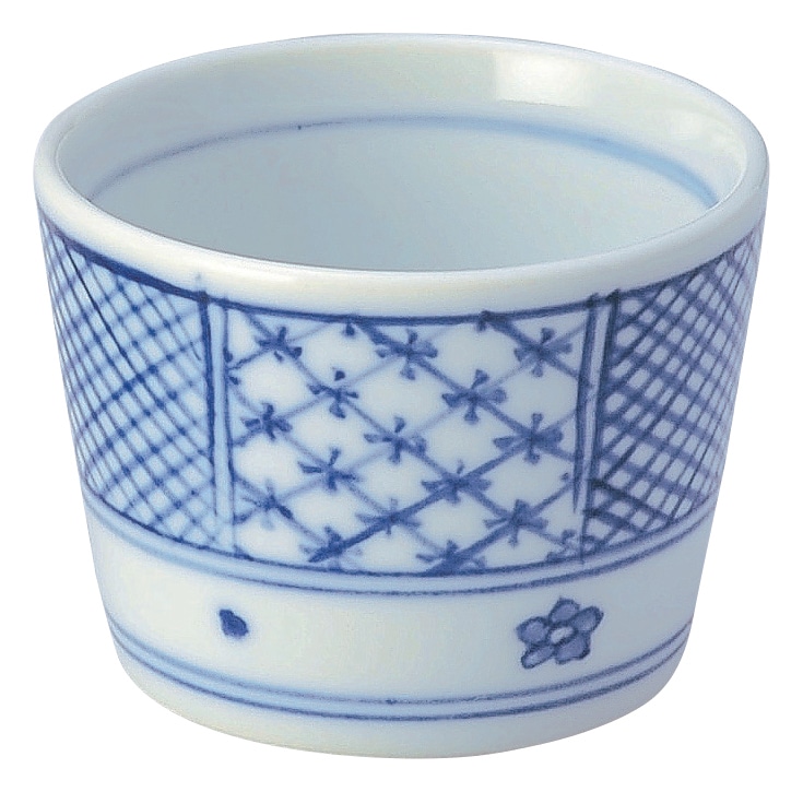 山万 格子　切立そば猪口 1個（ご注文単位1個）【直送品】