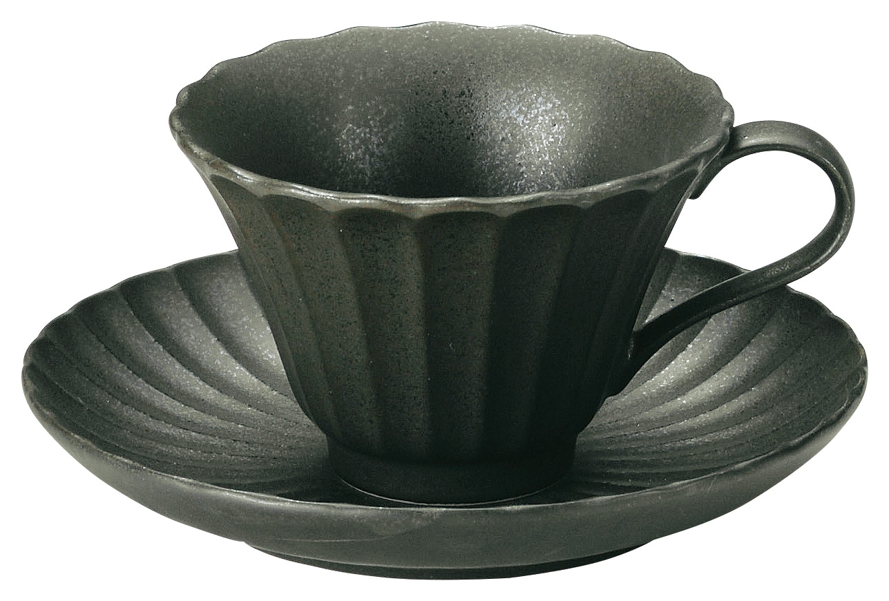 山万 かすみ　黒　コーヒーカップ ※カップ単品のみ 1個（ご注文単位1個）【直送品】