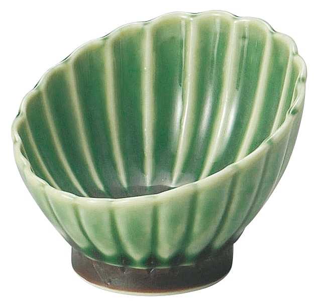 山万 かすみ 緑 7cm斜め小鉢 1個(ご注文単位1個)【直送品】
