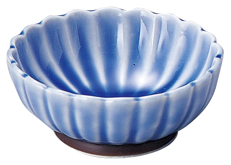 山万 かすみ ブルー 7cm浅小鉢 1個(ご注文単位1個)【直送品】