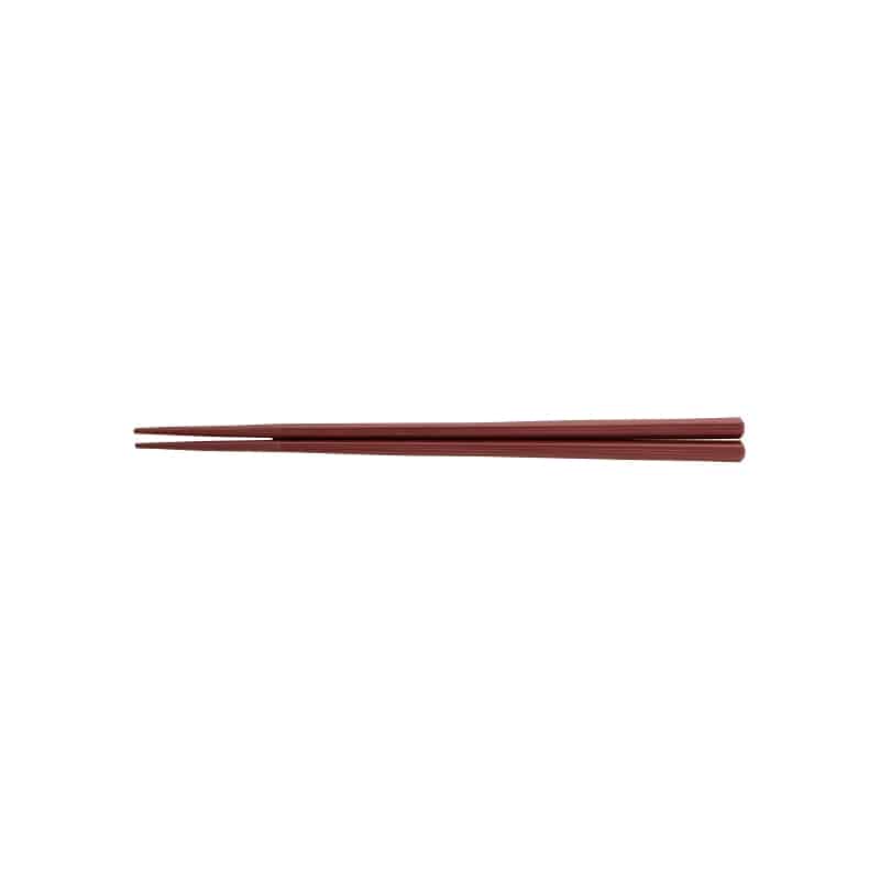山万 エンジ　21cm縦筋目六角箸 1個（ご注文単位1個）【直送品】