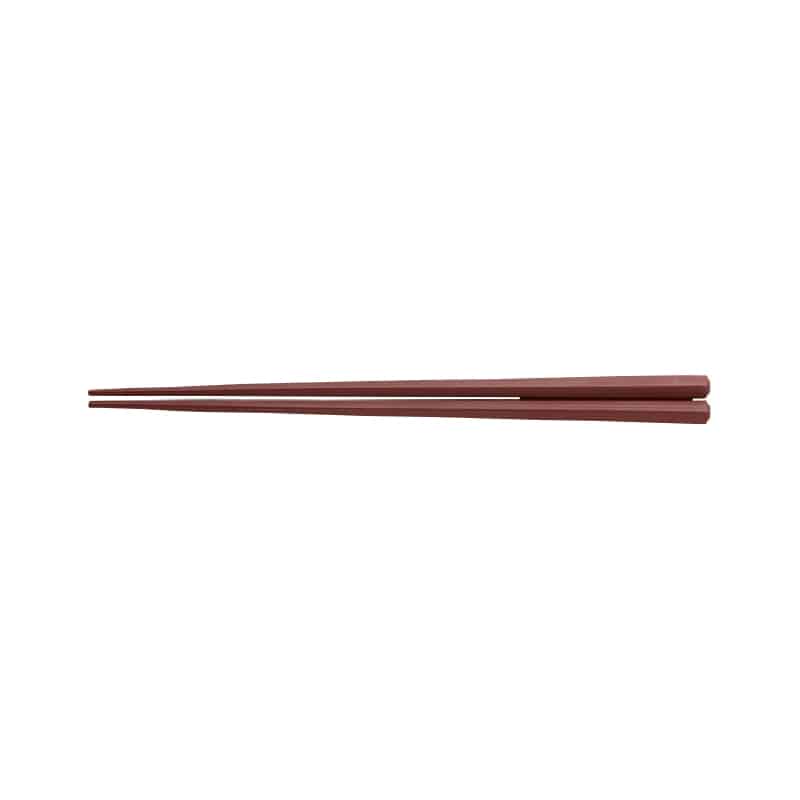山万 エンジ　22.5cm縦筋目五角箸 1個（ご注文単位1個）【直送品】