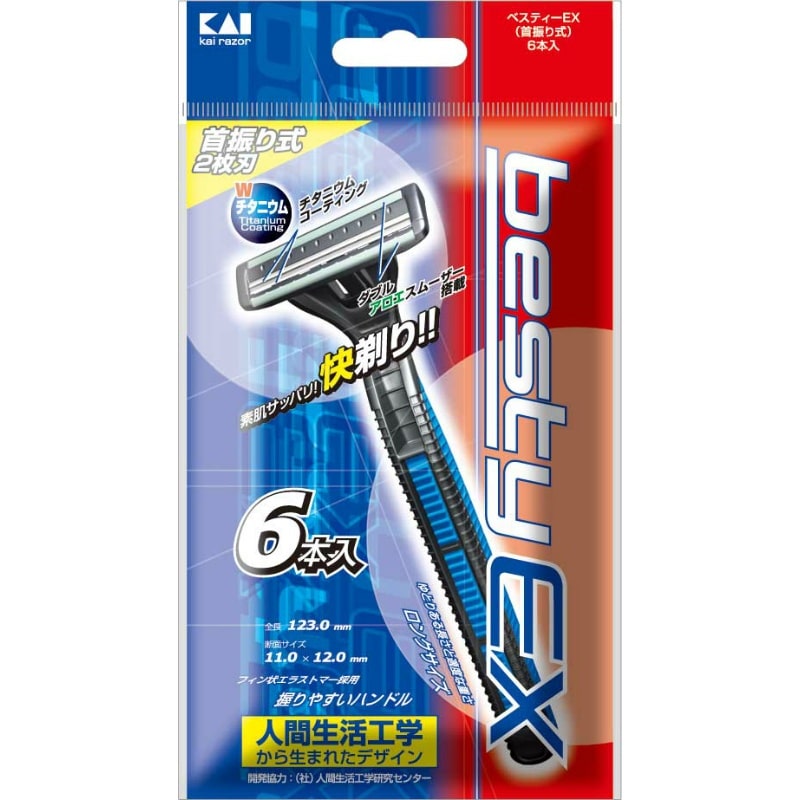 貝印 ベスティEX(首振り)6P 1個(ご注文単位1個)【直送品】
