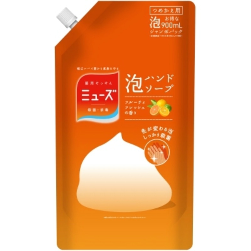 レキットベンキーザー・ジャパン 泡ミューズフルーティーFジャンボ詰替900ML 1個(ご注文単位1個)【直送品】