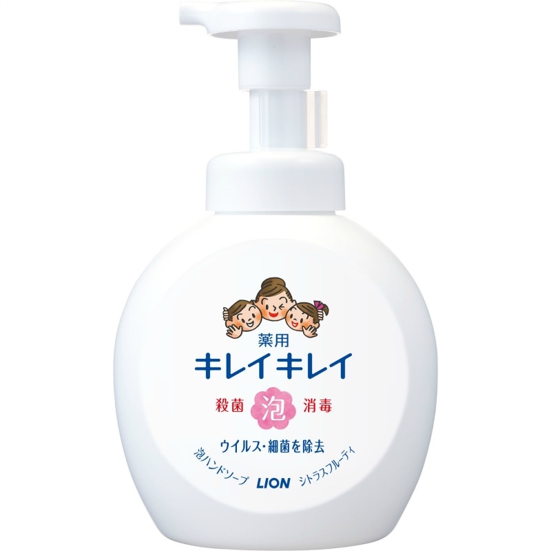 ライオン キレイキレイ薬用泡ハンドソープ 本体大型サイズ シトラスフルーティの香り500ML 1個(ご注文単位1個)【直送品】
