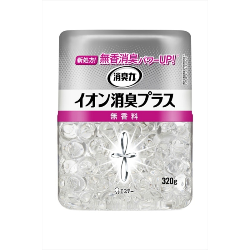 エステー 消臭力 クリアビーズ イオン消臭プラス 消臭剤 本体 無香料320G 1個(ご注文単位1個)【直送品】