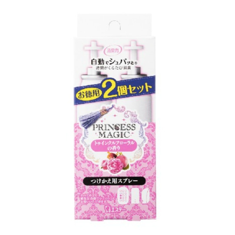 エステー 消臭力 自動でシュパッと 消臭芳香剤 つけかえ 2個セット トゥインクルフローラルの香り 1パック(ご注文単位1パック)【直送品】