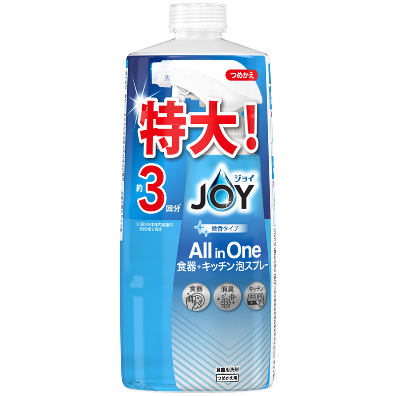 P＆Gジャパン合同会社　ジョイオールインワン泡スプレー詰め替え特大 1個（ご注文単位1個）【直送品】