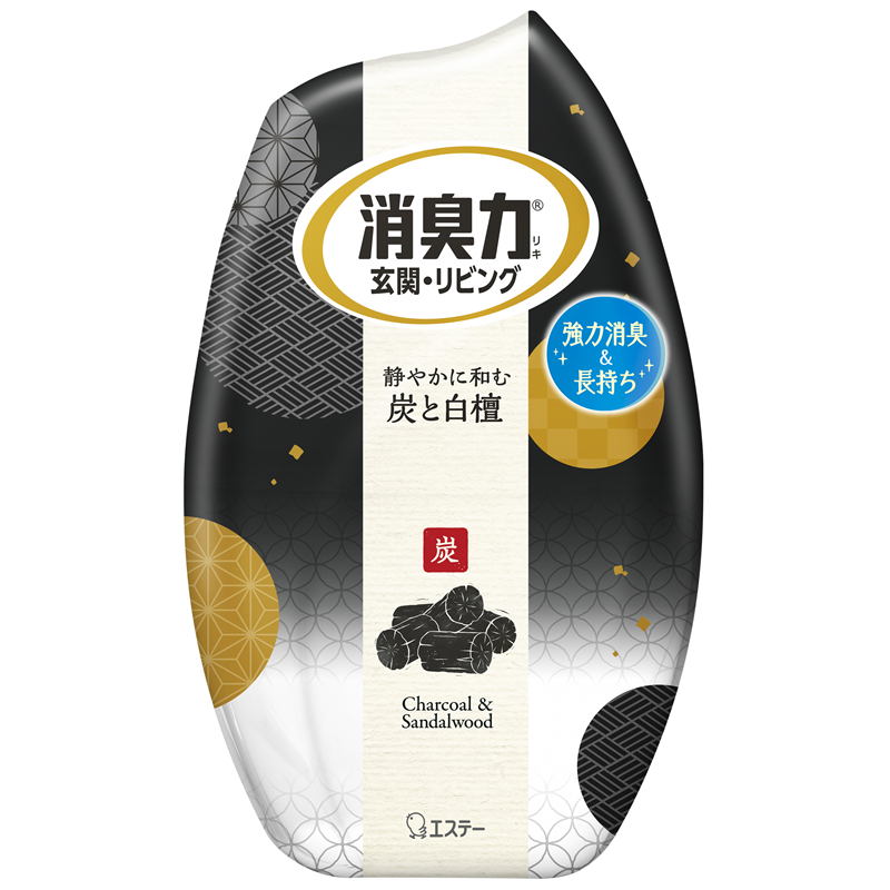 エステー　お部屋の消臭力　玄関・リビング用　炭と白檀の香り　400ML 1個（ご注文単位1個）【直送品】