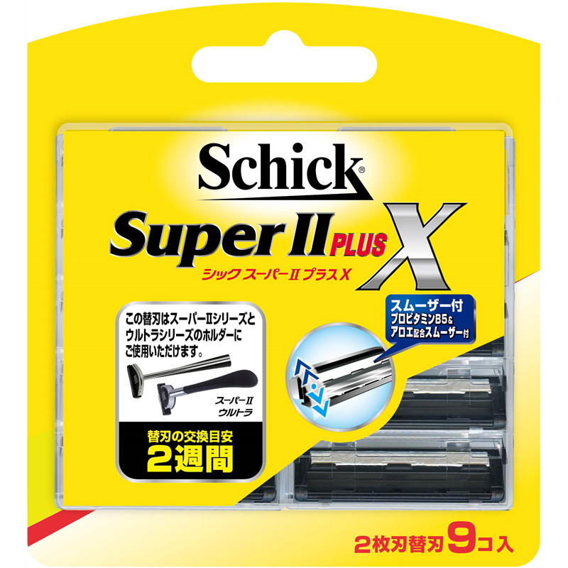シック・ジャパン　スーパーⅡプラスX　替刃　9コ入 1箱（ご注文単位1箱）【直送品】