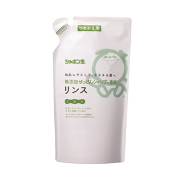 シャボン玉石けん 無添加せっけんシャンプー 専用リンス つめかえ用 420ML 1個(ご注文単位1個)【直送品】