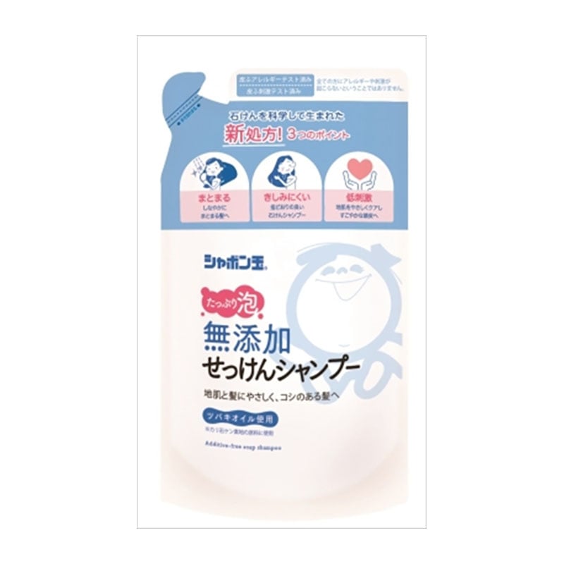 シャボン玉石けん 無添加せっけんシャンプー 泡タイプ つめかえ用 420ML 1個(ご注文単位1個)【直送品】