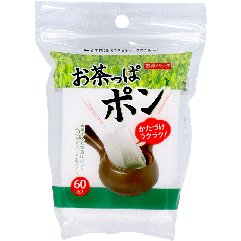 コットンラボ コットン・ラボ お茶っぱポン 60枚/個（ご注文単位1個）【直送品】