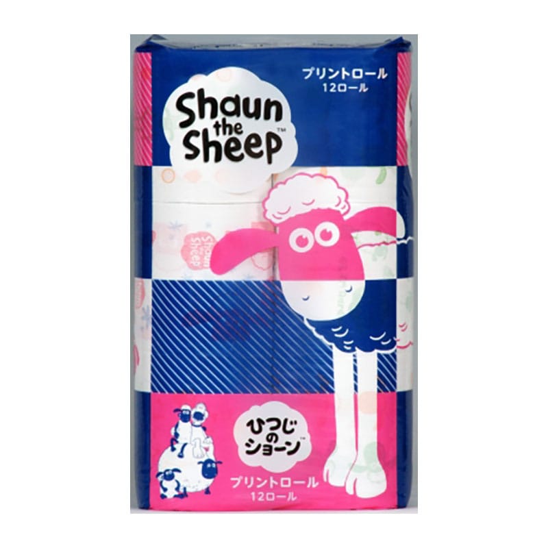 西日本衛材 ひつじのショーン ダブル 12ロール/個（ご注文単位1個）【直送品】
