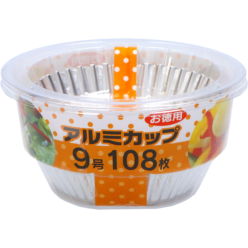 大和物産 SCお徳用アルミカップ9号 108枚/個（ご注文単位1個）【直送品】