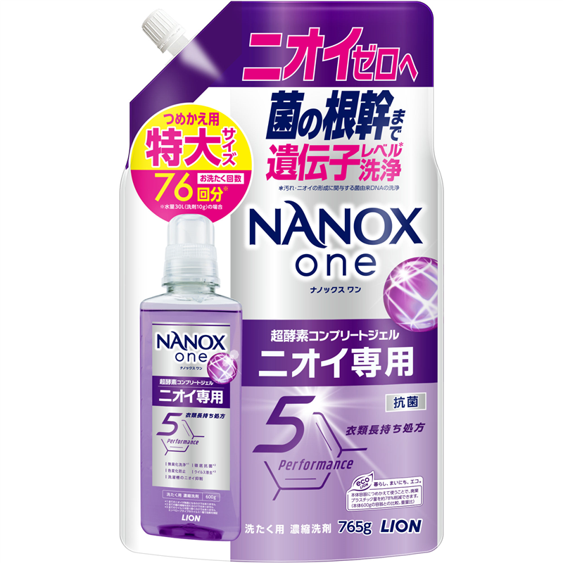 ライオン NANOX one ニオイ専用 つめかえ用特大 765G 1パック(ご注文単位1パック)【直送品】