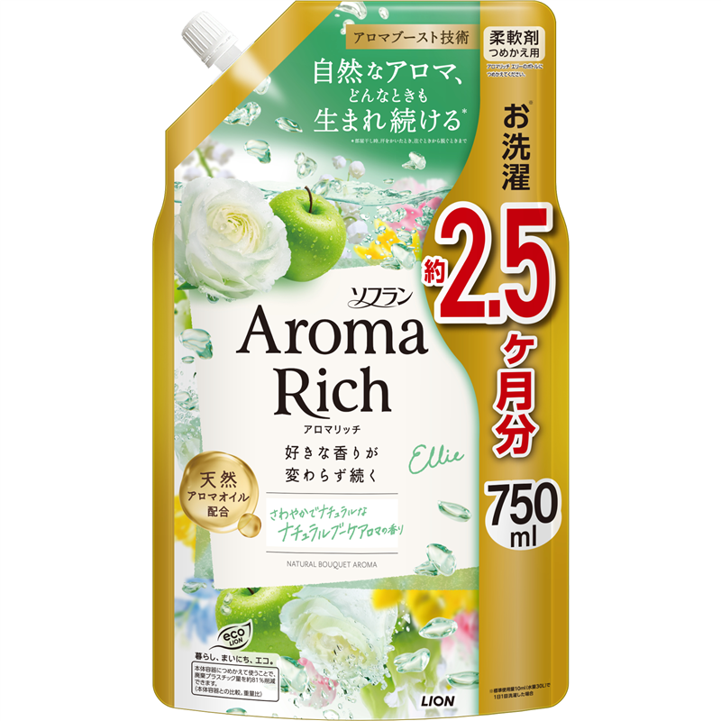 ライオン ソフランアロマリッチ エリー つめかえ用 750ml 750mL 1パック(ご注文単位1パック)【直送品】