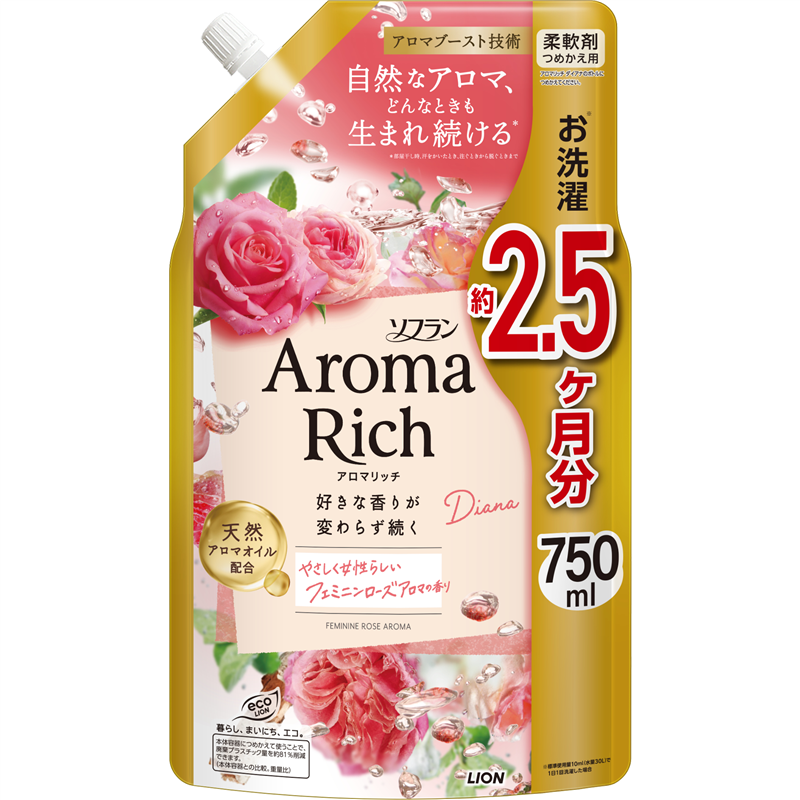 ライオン ソフランアロマリッチ ダイアナ つめかえ用 750ml 750mL 1パック(ご注文単位1パック)【直送品】