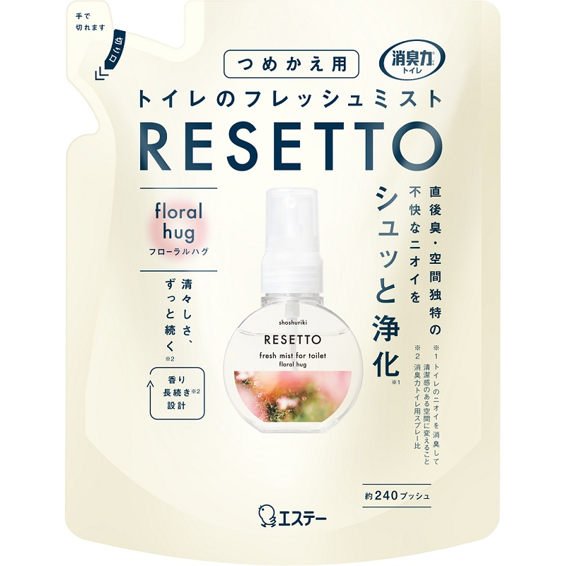 エステー 消臭力トイレのフレッシュミストRESETTOつめかえフローラルハグ 50mL/パック（ご注文単位1パック）【直送品】