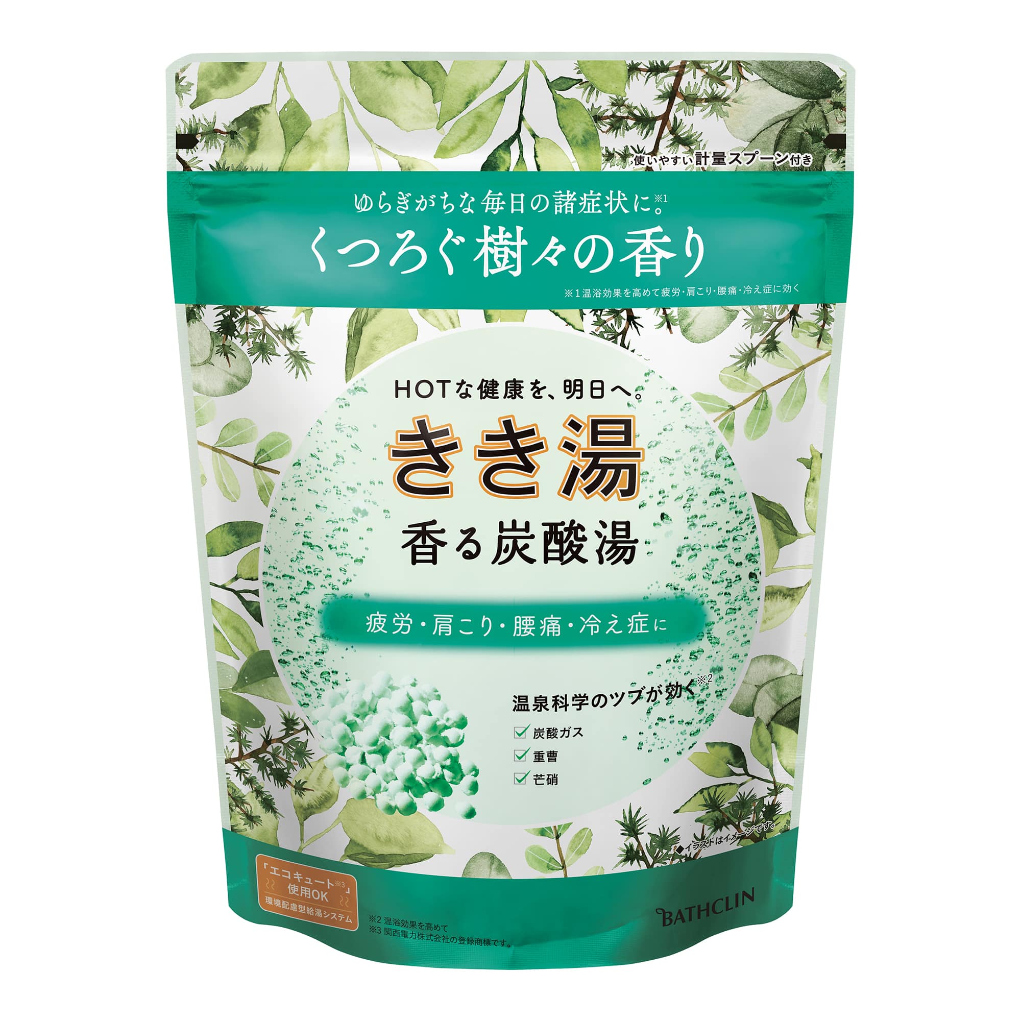 バスクリン きき湯 香る炭酸湯 樹々の香り 360G/パック(ご注文単位1パック)【直送品】