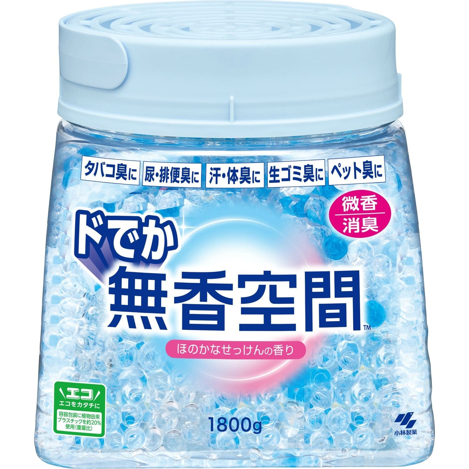 小林製薬 ドでか無香空間ほのかなせっけん 1800G/パック（ご注文単位1パック）【直送品】