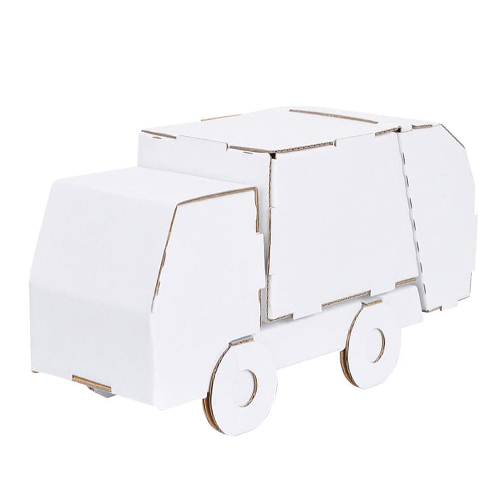 hacomo　のりものシリーズ ゴミ収集車 ダンボール工作キット　1セット（ご注文単位1セット）【直送品】