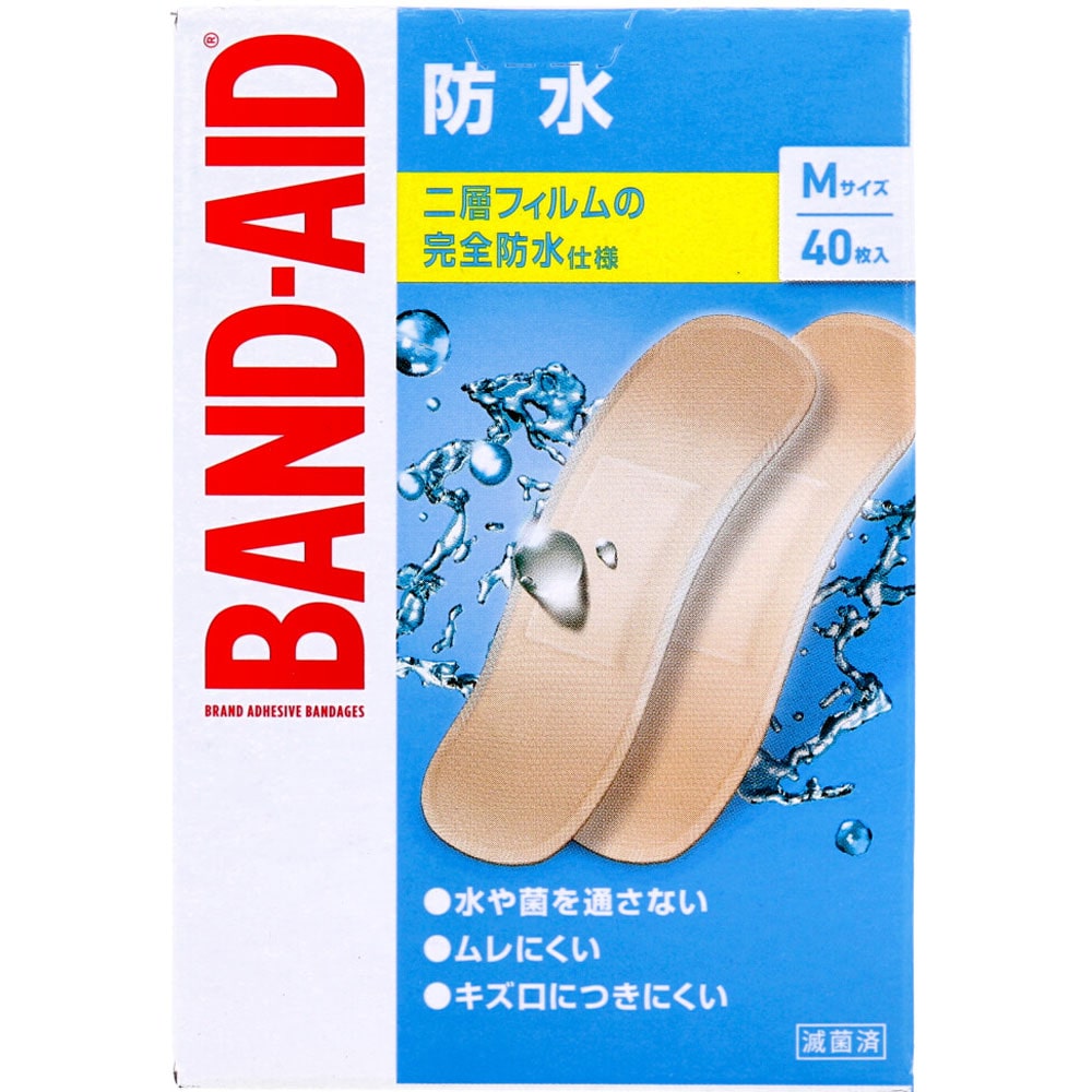 JNTLコンシューマーヘルス バンドエイド 防水 Mサイズ 40枚入 1箱(ご注文単位1箱)【直送品】