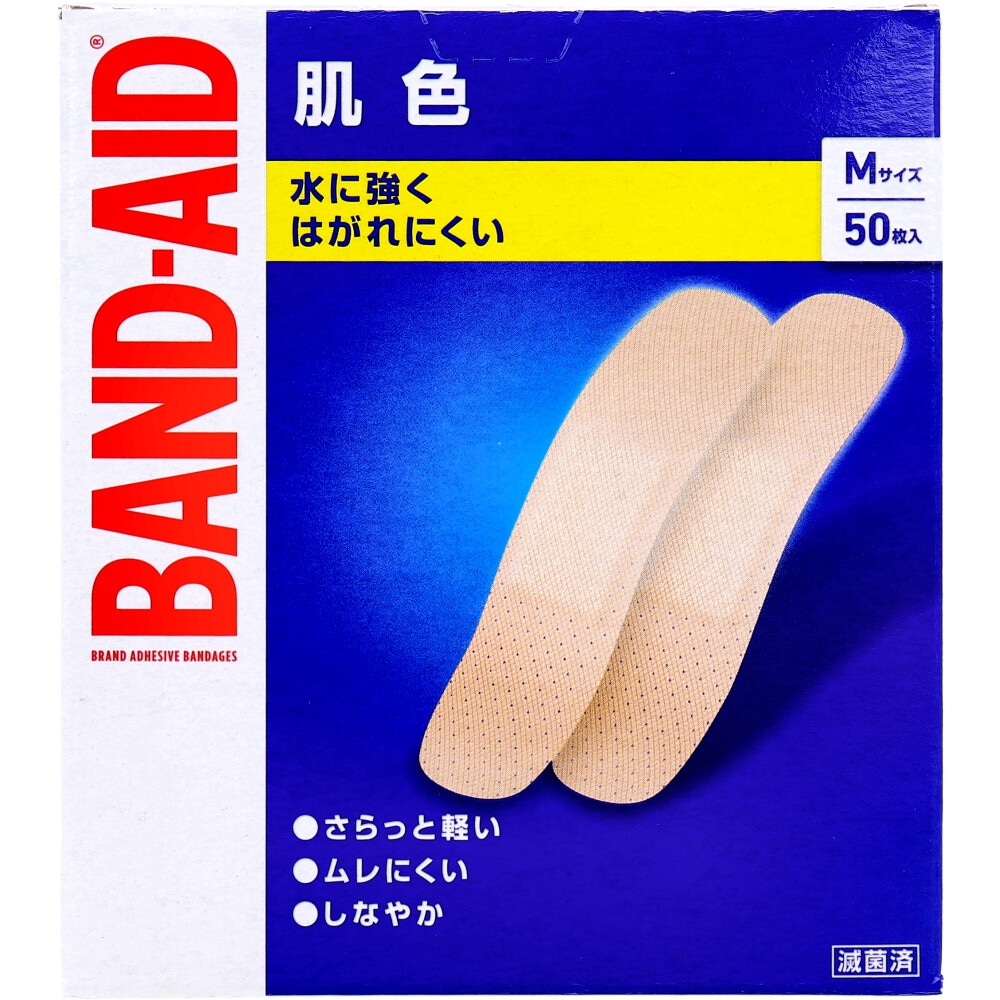 JNTLコンシューマーヘルス バンドエイド 肌色 Mサイズ 50枚入 1箱(ご注文単位1箱)【直送品】