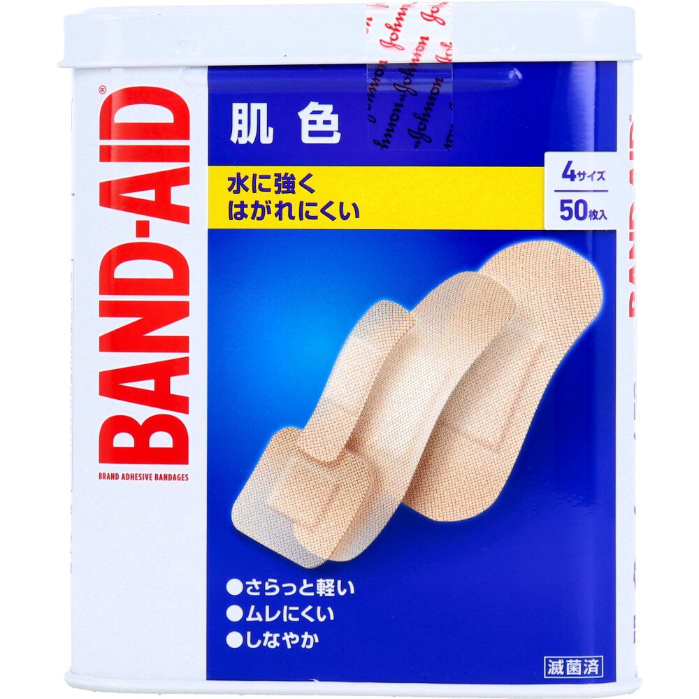 JNTLコンシューマーヘルス バンドエイド 肌色 4サイズ 50枚入 1箱(ご注文単位1箱)【直送品】