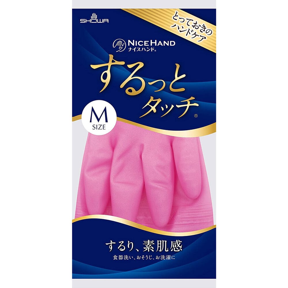 ショーワグローブ ショーワ ナイスハンド するっとタッチ ルビーピンク Mサイズ 1袋(ご注文単位1袋)【直送品】