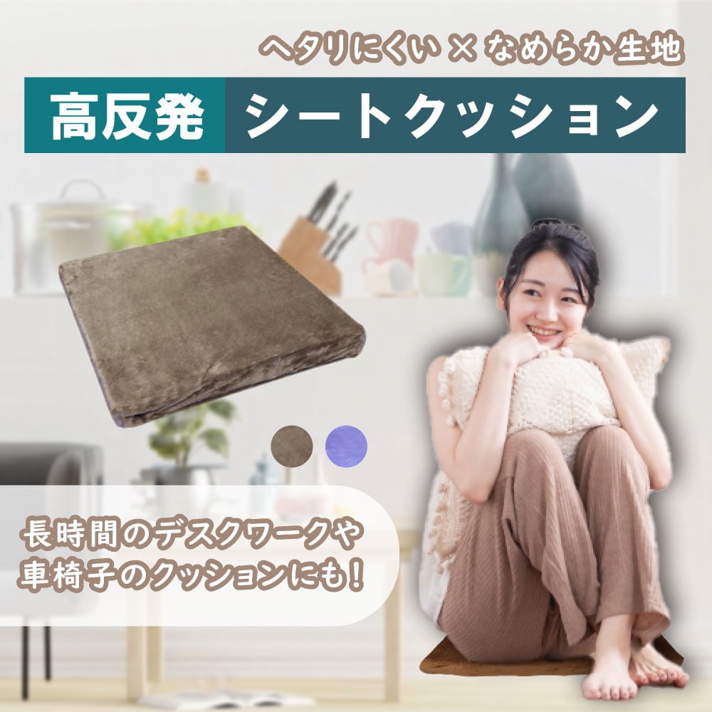iiもの本舗 高反発シートクッション ブラウン 1個(ご注文単位1個)【直送品】