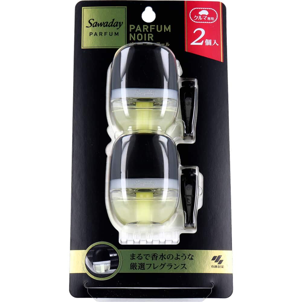 小林製薬 サワデー クルマ専用クリップ パルファムノアール 6mL×2個入 1パック(ご注文単位1パック)【直送品】