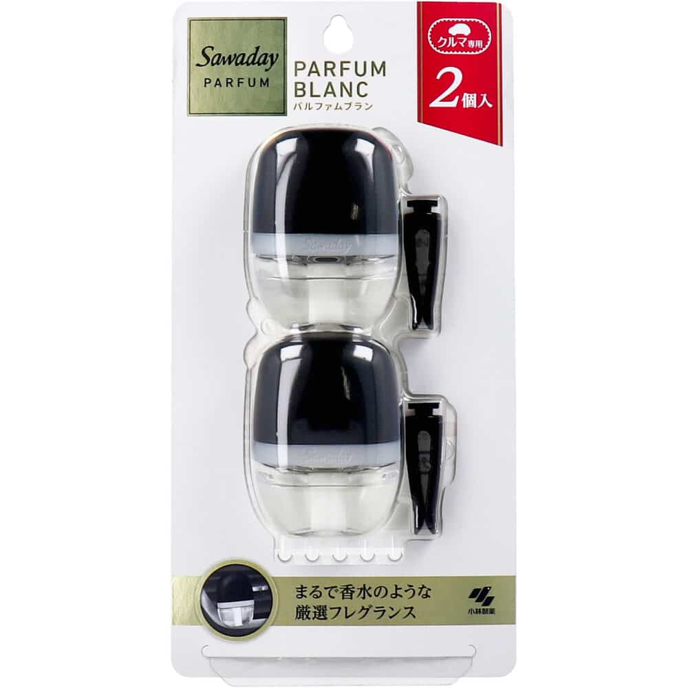 小林製薬 サワデー クルマ専用クリップ パルファムブラン 6mL×2個入 1パック(ご注文単位1パック)【直送品】