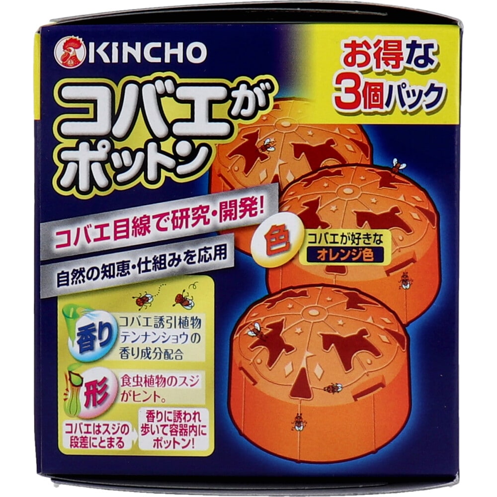 大日本除虫菊　金鳥 コバエがポットン 置き型 3個入　1パック（ご注文単位1パック）【直送品】