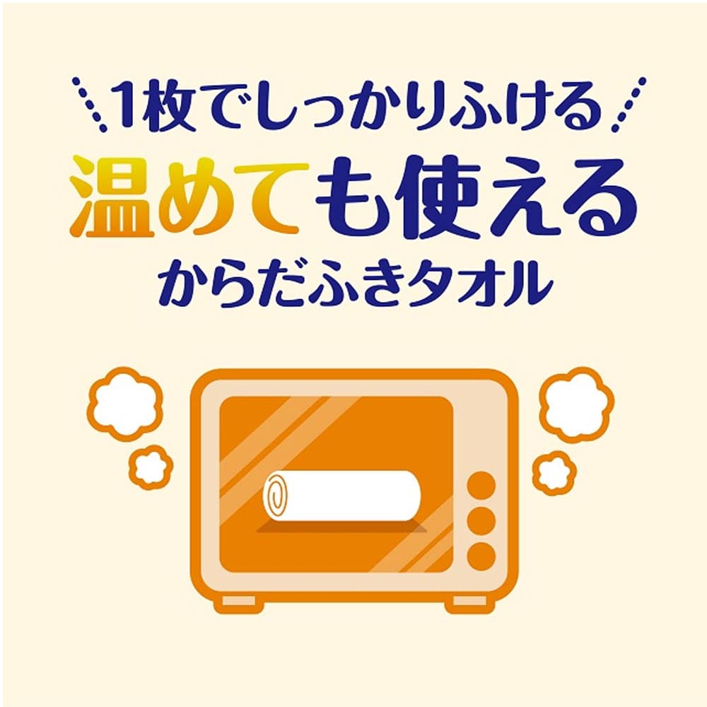 日本製紙クレシア　アクティ 温めても使える からだふきタオル 超大判 個包装 20本入　1パック（ご注文単位1パック）【直送品】