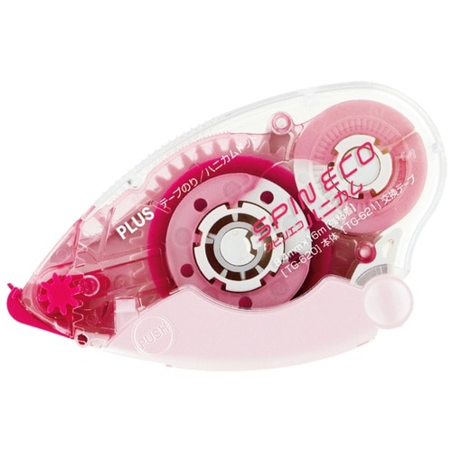 プラス PLUS テープのり スピンエコハニカム 8.4mm×16m ピンク 37-561 1箱（ご注文単位1箱）【直送品】