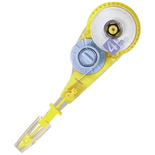 プラス PLUS 修正テープ ホワイパー ブイ 交換テープ 4mm イエロー 42-251 1個(ご注文単位1個)【直送品】