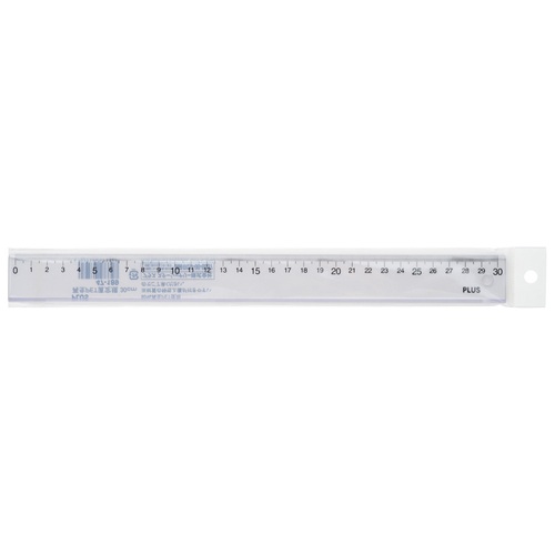 プラス PLUS 定規 再生PET 直定規 30×3 UDタイプ 47-189 1本(ご注文単位1本)【直送品】