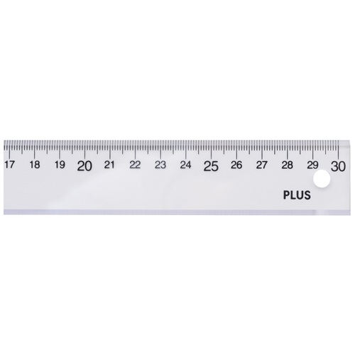 プラス PLUS 定規 再生PET 直定規 30×3 UDタイプ 47-189 1本(ご注文単位1本)【直送品】