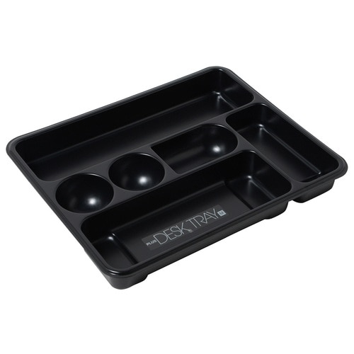 プラス PLUS デスクトレー M 310×250×37mm 63-812 ブラック 1個(ご注文単位1個)【直送品】