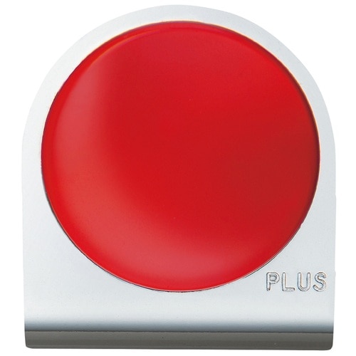 プラス PLUS カラーマグネットクリップ 大 レッド クリップ幅43mm 80-564 1箱（ご注文単位1箱）【直送品】