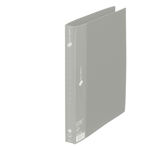 プラス PLUS 2リングファイル スーパーエコノミー FC-102RF A4-S縦型 グレー 83-020 1冊(ご注文単位1冊)【直送品】
