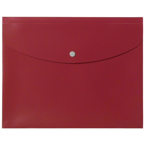 プラス PLUS ホルダー ポケット付エンベロープ(マチ付)ヨコ型 FL-121CH レッド 88-572 1枚(ご注文単位1枚)【直送品】