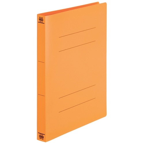 プラス PLUS PPフラットファイルA4S厚綴No.121PW 1冊 オレンジ 1袋（ご注文単位1袋）【直送品】