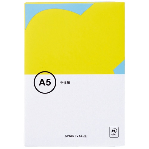 スマートバリュー コピーペーパー 中性紙 A5 A010J 500枚/冊（ご注文単位1冊）【直送品】