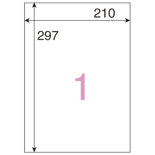 スマートバリュー OAラベル レーザー用 全面 A048J-5 500枚/箱(ご注文単位1箱)【直送品】