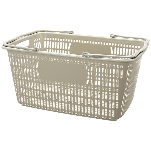 スマートバリュー ショップかご 30L 灰 B264J-GY 1個(ご注文単位1個)【直送品】