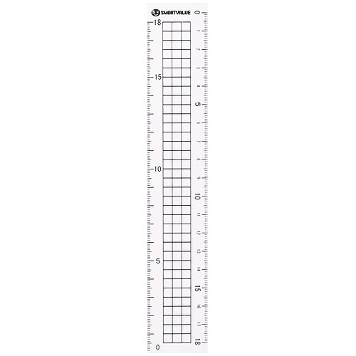 スマートバリュー 再生PET直定規 18cm*10本 B332J-10 1パック（ご注文単位1パック）【直送品】