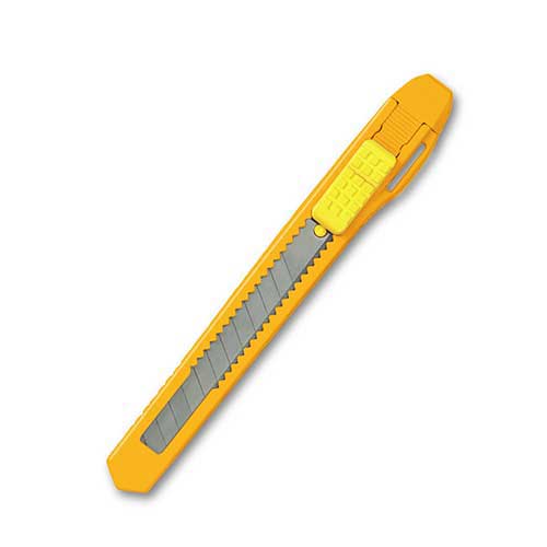 プラス カッターナイフ S CU-103 イエロー10本 1箱（ご注文単位1箱）【直送品】